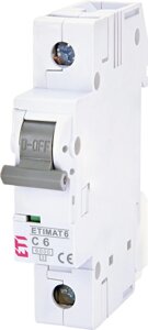 Автоматичний вимикач ETIMAT 6 1p C 6А (6 kA)