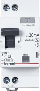 ДИФАВТОМАТ LEGRAND RX3 419403 2P 40/0.03 mA-AC