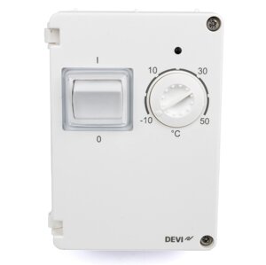 Терморегулятор Devireg 610 (10 -50) ІР44 датч. підлоги 2м10А DEVI 140F1080