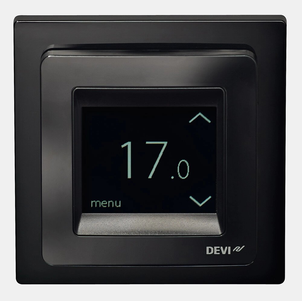 Терморегулятор DEVIreg Touch Black  DEVI 140F1069 від компанії Electro Shop - фото 1