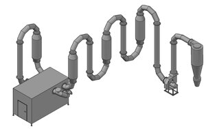 Сушильний комплекс 600 кг/год, аеродинамічна сушарка
