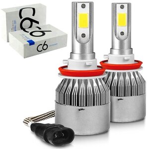 Світлодіодні автомобільні лампи Лід C6 Led H11 H8 H9 (ближній/дальній/туманки)