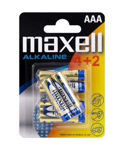 Батарейка maxell LR03 4+2PK BLIST 6шт (M-790240.04. CN)