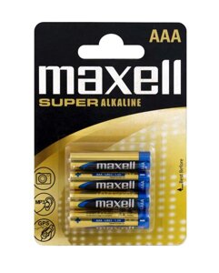 Батарейка maxell LR03 SUPER 4PK blister 4шт (M-790336.04. EU)