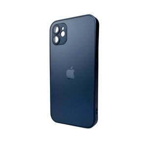 Чохол для смартфона AG Glass Matt Frame Color Logo for Apple iPhone 11 Navy Blue