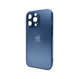 Чохол для смартфона AG Glass Matt Frame Color Logo for Apple iPhone 12 Pro Navy Blue