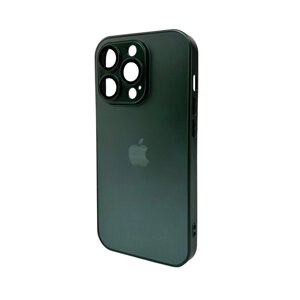 Чохол для смартфона AG Glass Matt Frame Color Logo for Apple iPhone 14 Pro Cangling Green