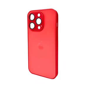 Чохол для смартфона AG Glass Matt Frame Color Logo for Apple iPhone 14 Pro Coke Red