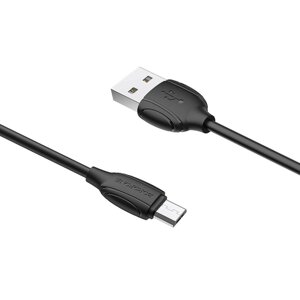 Кабель borofone BX19 USB to micro 2.4A, 1m, PVC, TPE connectors, black