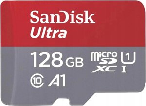 MicroSDXC (UHS-1) SanDisk Ultra 128Gb class 10 A1 (140Mb/s) (adapter SD) Imaging Packaging