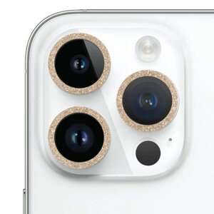 Защитное стекло Metal Sparkles на камеру (в упак.) для Apple iPhone 15 Pro (6.1"15 Pro Max (6.7"
