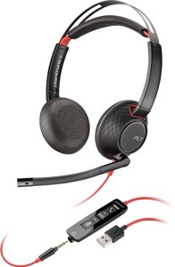 Гарнітура Poly Blackwire 5220 Stereo USB-A Headset (80R97AA)