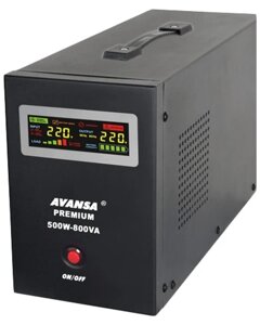 Джерело безперебійного живлення (ІБП) Avansa UPS 500/800W 12v (Чорний)