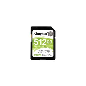 Карта памяти Kingston 512GB SDXC class 10 UHS-I U3 Canvas Select Plus (SDS2/512GB)