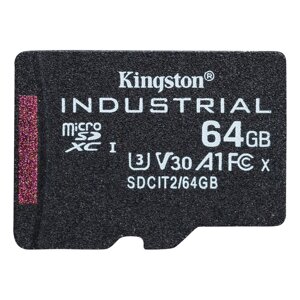 Карта памяти kingston 64GB microsdxc class 10 UHS-I V30 A1 (SDCIT2/64GBSP)