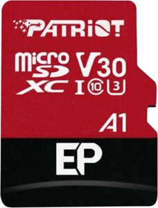 Карта памяти patriot microsdxc 1TB UHS-I/U3 class 10 EP A1 R90/W80MB/s + SD-adapter (PEF1tbep31MCX)