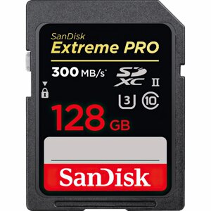 Карта памяти sandisk 128GB SDXC class 10 UHS-II U3 V90 extreme pro (sdsdxdk-128G-GN4in)