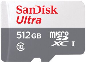 Карта памяти sandisk 512GB microsdxc class 10 UHS-I ultra (sdsqunr-512G-GN3mn)