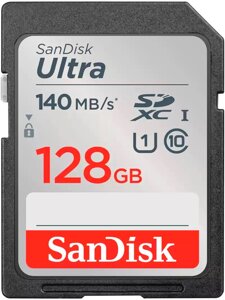 Карта памяти sandisk SD 128GB C10 UHS-I R140MB/s ultra (sdsdunb-128G-GN6in)