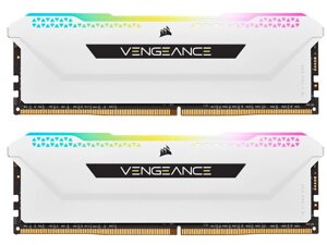 Модуль памяти corsair DDR4 32GB (2x16GB) 3600 mhz vengeance RGB pro SL white (CMH32GX4m2D3600C18W)