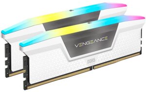 Модуль пам'яті corsair DDR5 2x16GB/6000 vengeance RGB white (CMH32GX5m2B6000C40W)