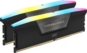 Модуль памяти corsair DDR5 2x16GB/6400 vengeance RGB black (CMH32GX5m2B6400C36)