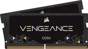 Модуль пам'яті corsair SO-DIMM DDR4 2x16GB/3200 vengeance black (CMSX32GX4m2A3200C22)