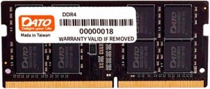 Модуль памяти dato sodimm DDR4 8GB 2666 mhz (DT8g4DSDND26)