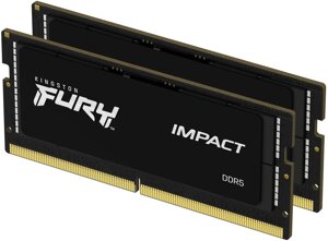 Модуль памяти kingston sodimm DDR5 64GB (2x32GB) 4800 mhz FURY impact fury (ex. hyperx) (KF548S38IBK2-64)