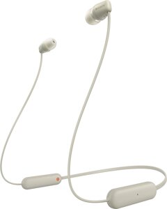 Навушники Bluetooth Sony WI-C100 Beige (WIC100C. CE7)