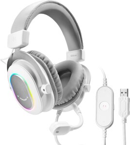 Навушники Fifine H6 RGB 7.1 White (H6W)