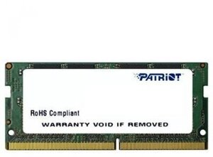 Оперативна пам'ять patriot 8GB sodimm DDR4 2400 mhz (PSD48G240081S)