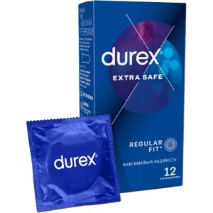 Презервативи Durex Extra Safe з силіконовою змазкою максимальна надійність 12 шт. (5010232954205)