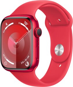 Смарт-годинник APPLE watch series 9 GPS 45mm (product) RED aluminum case with (product) RED sport band M/L (MRXK3qp/A)