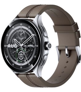 Смарт-годинник Xiaomi Watch 2 Pro Bluetooth Silver Case with Brown Leather Strap (BHR7216GL)