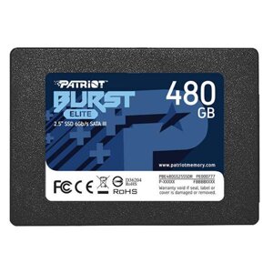 SSD накопичувач patriot burst elite 480 GB (PBE480GS25SSDR)