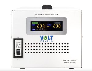 Стабілізатор напруги Volt Polska AVR PRO 3000VA Servo Motor