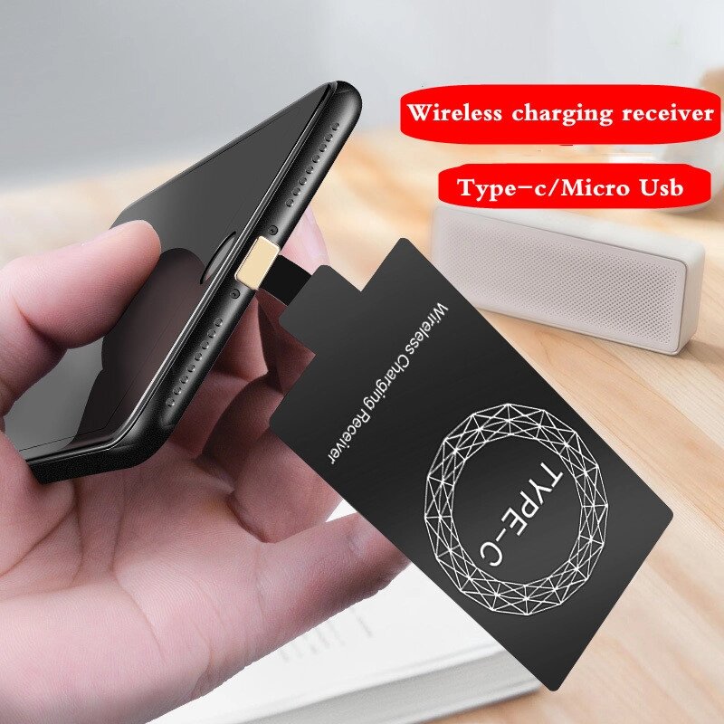 Адаптер для бездротового заряджання QI Wireless Charger для телефонів micro-usb/ iPhone/Type-c від компанії Технозавр - фото 1