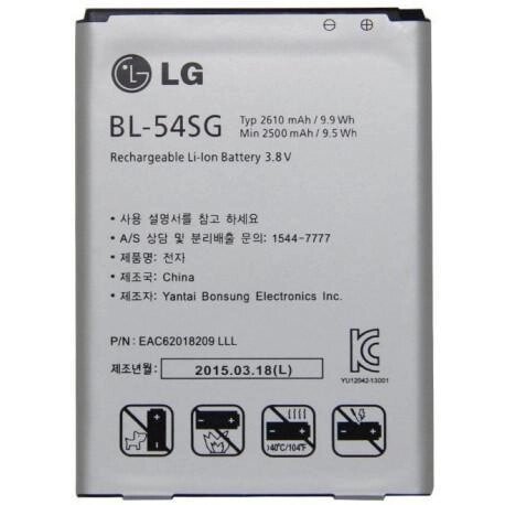 Акумулятор BL-54SG для LG Optimus G2, F320, D800, D802, D803, VS980, AEC62018209, F300 Li-ion, 3,8 В, 2610 мАh від компанії Технозавр - фото 1