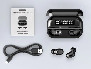 Бездротові блютуз навушники T3 Bluetooth навушники 5.3 TWS Шумоподавлення сенсорне управління