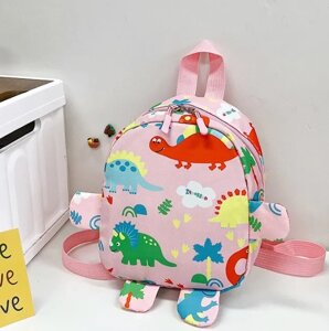 Дитяча сумка з динозаврами, модний рюкзачок для дитини, рюкзак для дітей рожевий