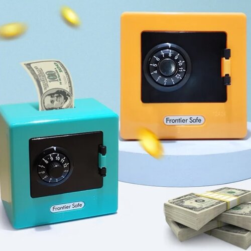 Дитячий сейф для грошей, міні-банк коробка для грошей, пароль, що обертається, дитячий банківський сейф для грошей