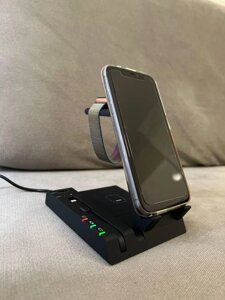 Док-станція 6-в-1 Wireless Charging Station бездротова зарядка для iPhone/iWatch/AirPods (T-3) Black