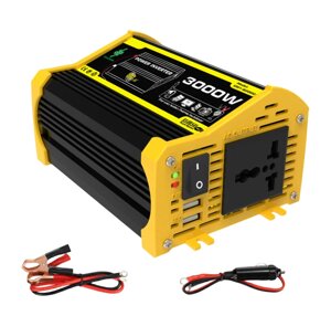 Інвертор c 12V на 220V 3000W, інвертор потужності, портативний перетворювач напруги, інвертор 3000 Вт