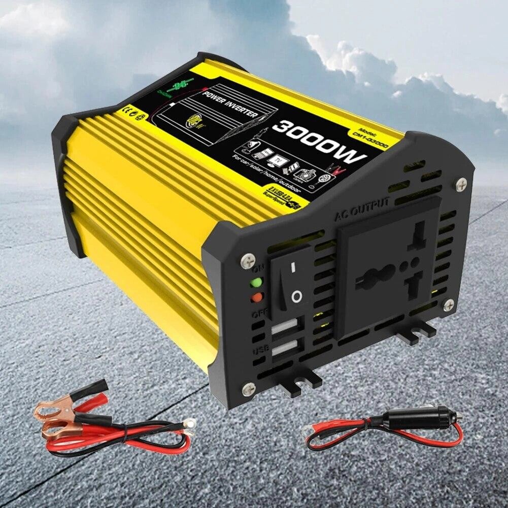 Інвертор напруги, перетворювач з 12V на 220V 3000W від компанії Технозавр - фото 1