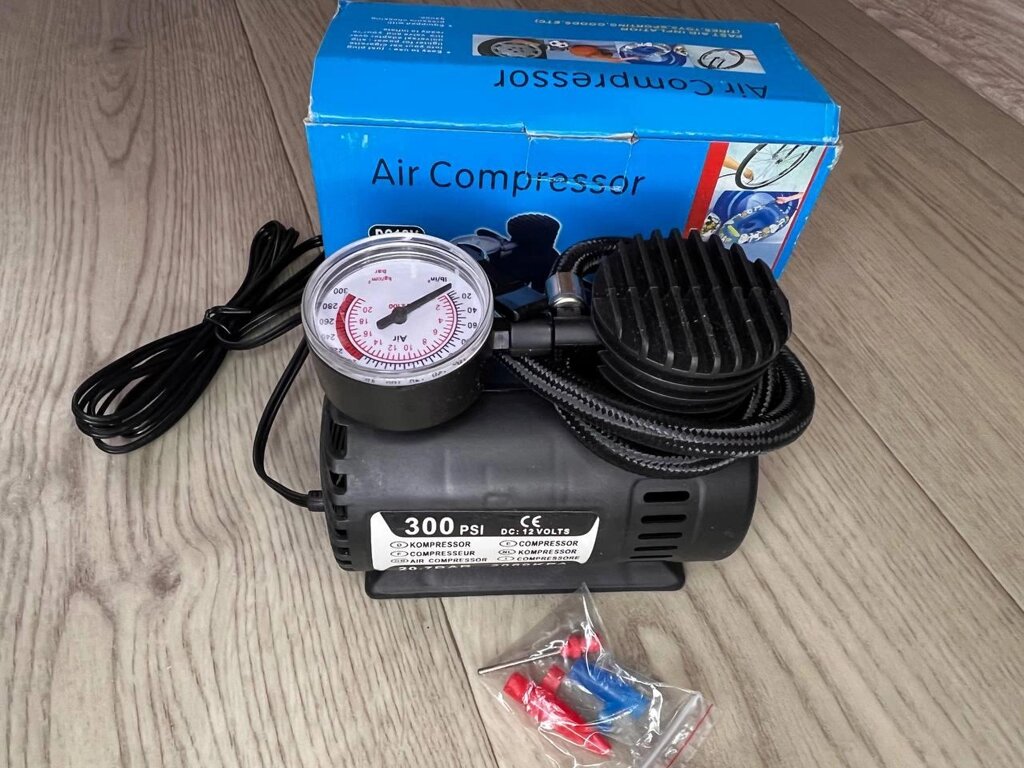 Компресор для підкачування коліс АВТОМОСТИЛЬНИЙ AIR COMPRESSOR 250 PSI З МАНОМІТРИМ C 308. від компанії Технозавр - фото 1