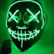 Маска світлодіодна LED неонова на Хеловін Halloween