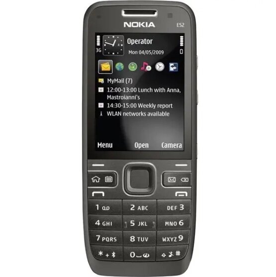 Мобільний телефон Nokia E52 Black 2.4" 3.2 Мп 1500 мАг 3G GPS, нокіа E52 від компанії Технозавр - фото 1