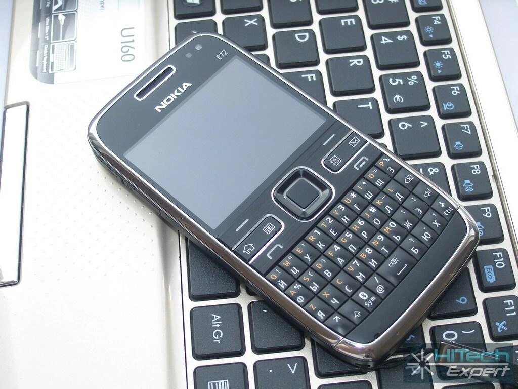 Мобільний телефон Nokia E72 Black 1500 мА·год Series 60 TFT 2.36" 5мп GPS 250 Мб оригінал. від компанії Технозавр - фото 1