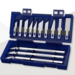 Набір із 13 металевих ножів, обробні ножі для точного різання вручну, інструменти для різання, набір ножів